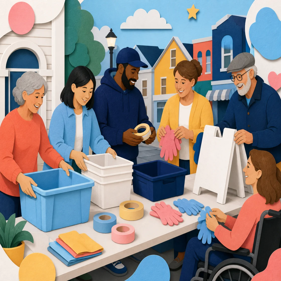 Community planning illustration for Gather Resources